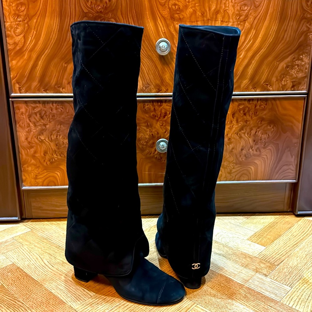 CHANEL pant effect boots
